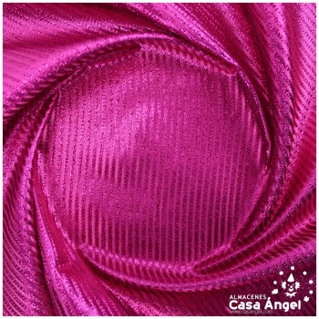 TEJIDO LAMÉ FUCSIA A RAYAS SERIE TINA 150cm