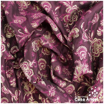 BROCADO MORADO BAJORRELIEVE SERIE ROSE 140cm