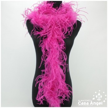 BOA DE PLUMAS 190cm FUCSIA DE AVESTRUZ 35gr