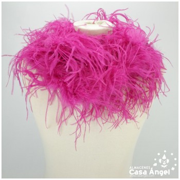 BOA DE PLUMAS 190cm FUCSIA DE AVESTRUZ 35gr