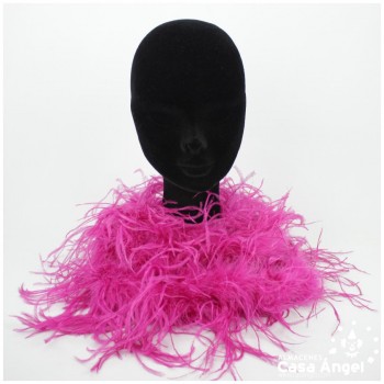 BOA DE PLUMAS 190cm FUCSIA DE AVESTRUZ 35gr