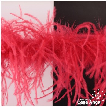 BOA DE PLUMAS 190cm ROJAS DE AVESTRUZ 35gr