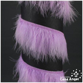 FLECO DE PLUMAS DE MARABÚ LILA 6cm