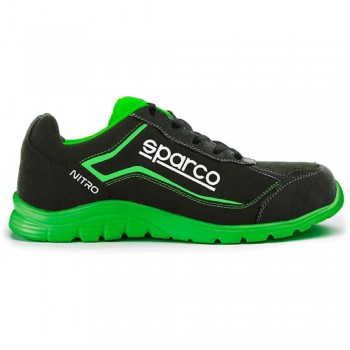 ZAPATILLAS DE SEGURIDAD SPARCO NITRO NEGRO Y VERDE