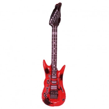 GUITARRA HINCHABLE ROCK'N ROLL ROJA 88cm