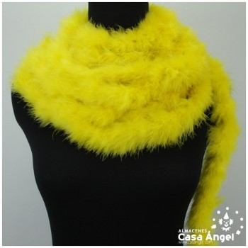 TIRA DE PLUMAS DE MARABÚ EXTRA AMARILLO 15gr/m