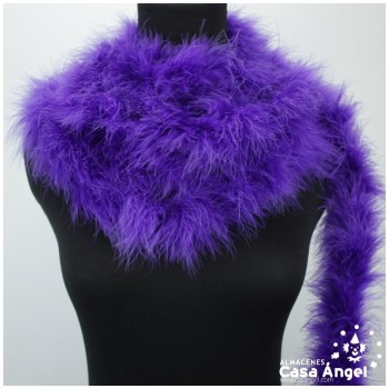 TIRA DE PLUMAS DE MARABÚ EXTRA MORADO 15gr/m