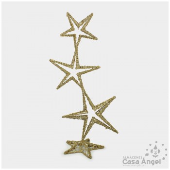 ÁRBOL DECORATIVO DE ESTRELLAS CRISTALIZADAS 81cm