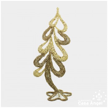 ÁRBOL NAVIDAD CRISTALIZADO ORO 80cm