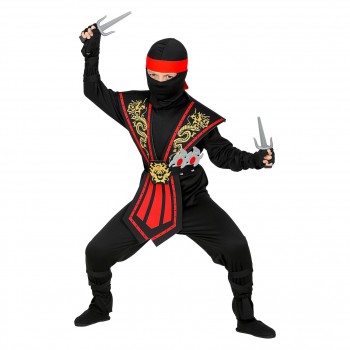 DISFRAZ DE GUERRERO NINJA ROJO INFANTIL