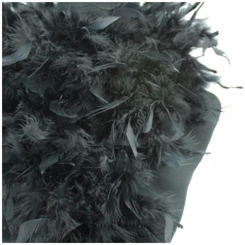 BOA DE PLUMAS DE PAVO 190cm NEGRA 80gr