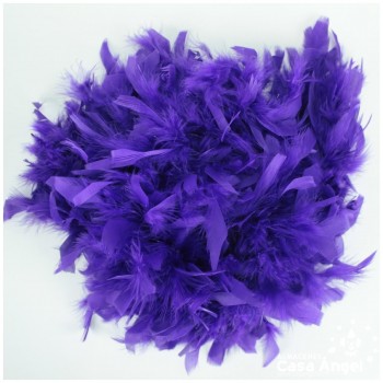 BOA DE PLUMAS FINA 150cm MORADA 35gr