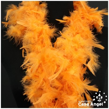 BOA DE PLUMAS FINA 150cm NARANJA CLARO 35gr