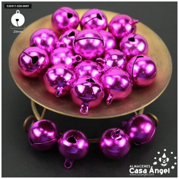 CASCABELES FUCSIA DE LATÓN CON OJAL