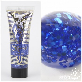 TUBO GEL GLITTER AZUL 20ml