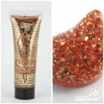 TUBO DE GEL GLITTER 20ml COBRE