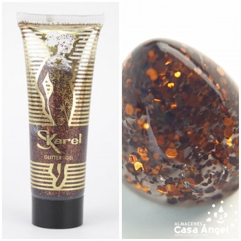 TUBO DE GEL GLITTER 20ml MARRÓN