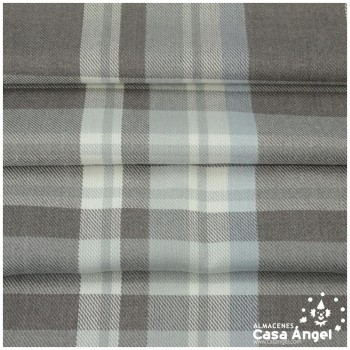 SARGA DE CUADRO ESCOCÉS SERIE SCOTCH BLANCO Y GRIS 150cm