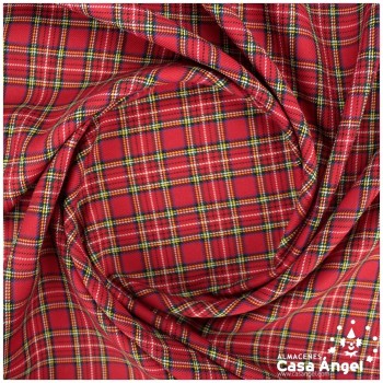 SARGA DE CUADRO ESCOCÉS SERIE SCOTCH ROJO 150cm