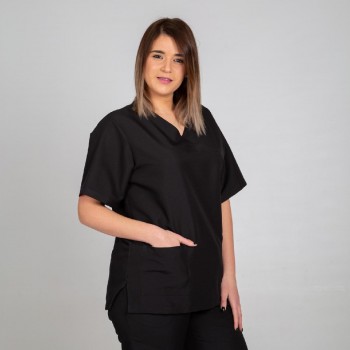 BLUSA NEGRA UNISEX MODELO NEREA