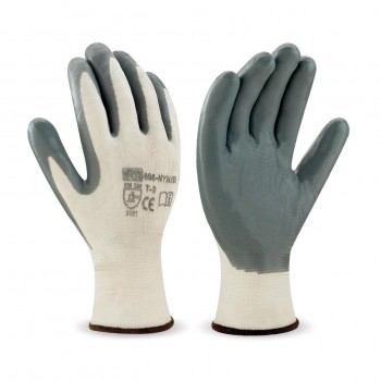 GUANTE NYLON NITRILO BLANCO GRIS