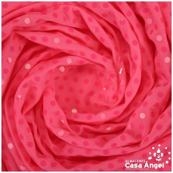 LYCRA FUCSIA FLÚOR CON LENTEJUELA FIJA AL TONO SERIE CHUCHES 150cm