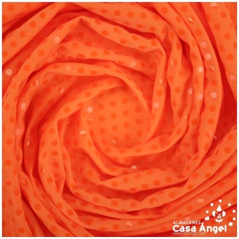 LYCRA NARANJA FLÚOR CON LENTEJUELA FIJA AL TONO SERIE CHUCHES 150cm