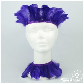 FLECO DE PLUMAS MORADO DE OCA RASPADA 85mm