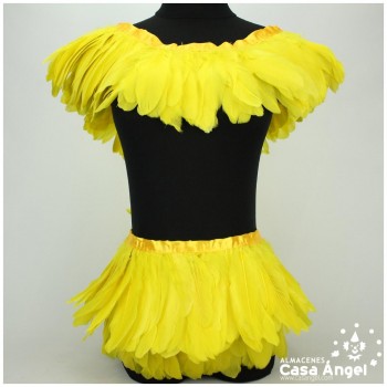 FLECO DE PLUMAS DE OCA EXTRA AMARILLO 18cm