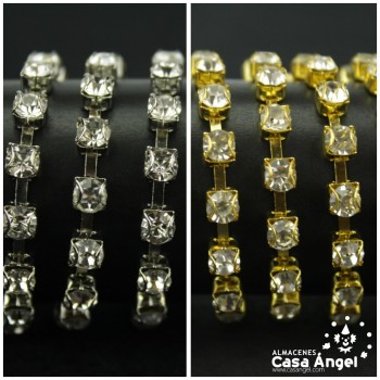 CADENA DE ACERO BRILLANTES DE STRASS 5mm