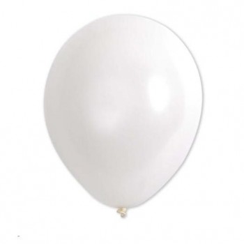 GLOBOS COLOR BLANCO 50 UNIDADES