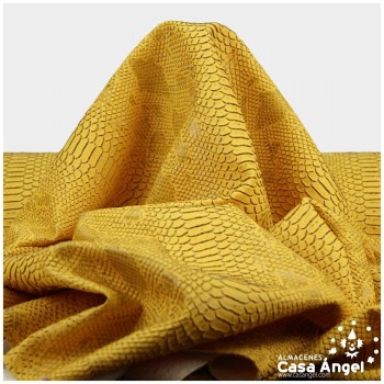 PIEL SINTÉTICA DE COCODRILO AMARILLO SERIE COMODO 140cm