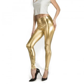 LEGGINGS COLOR ORO BRILLANTE