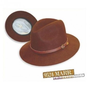 SOMBRERO FIELTRO MARRON CON FORRO Y CINTA