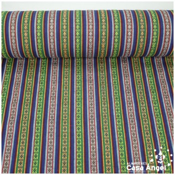 TELA BAYADERA MULTICOLOR SERIE TRIBUS 150cm BORUCA