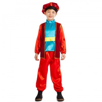 DISFRAZ PAJE MELCHOR INFANTIL ROJO