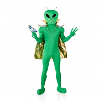 DISFRAZ DE ALIEN EXTRATERRESTRE VERDE UNISEX