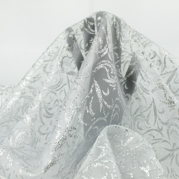 ORGANZA BLANCA ESTAMPADA GLITTER SERIE LUCES 150cm