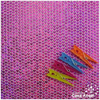 LYCRA ESTAMPADA CON FOIL FUCSIA SERIE SIRENAS 150cm