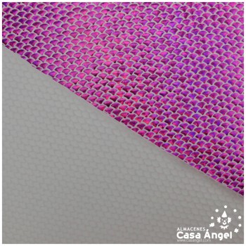 LYCRA ESTAMPADA CON FOIL FUCSIA SERIE SIRENAS 150cm