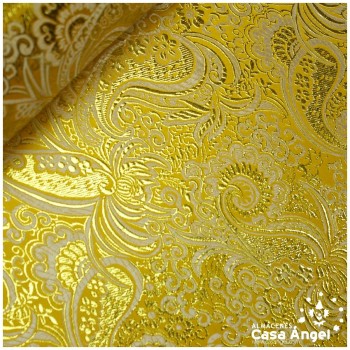 BROCADO JACQUARD CACHEMIR ORO SERIE YESEIS 150cm