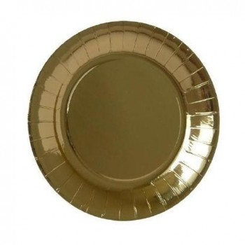 PLATOS DESECHABLES COLOR ORO