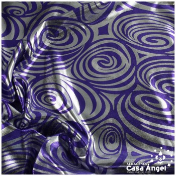 LYCRA ESTAMPADA ESPIRALES MORADAS 150cm