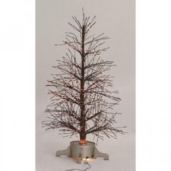 ÁRBOL DE NAVIDAD SIN HOJAS FIBRA ÓPTICA MARRÓN 120cm