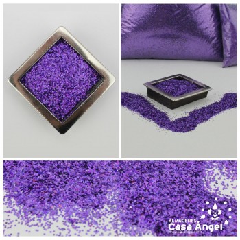 ESCARCHA EN POLVO COLOR MORADO LÁSER A GRANEL