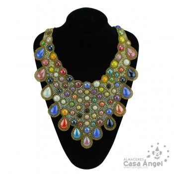 COLLAR TERMOADHESIVO PIEDRAS MULTICOLOR