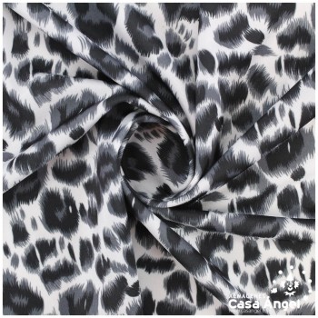 LYCRA ESTAMPADA BLANCO Y NEGRO SERIE FAUNA 150cm