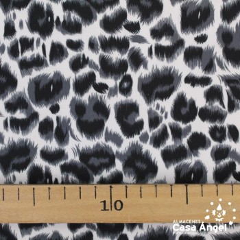 LYCRA ESTAMPADA BLANCO Y NEGRO SERIE FAUNA 150cm