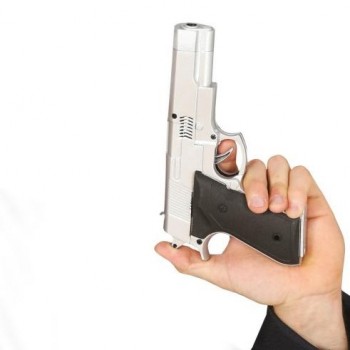 PISTOLA POLICÍA PLATA 24cm