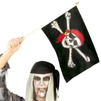 BANDERA PIRATA CON CALAVERA